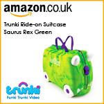 Trunki Ride-on Suitcase Saurus Rex Green